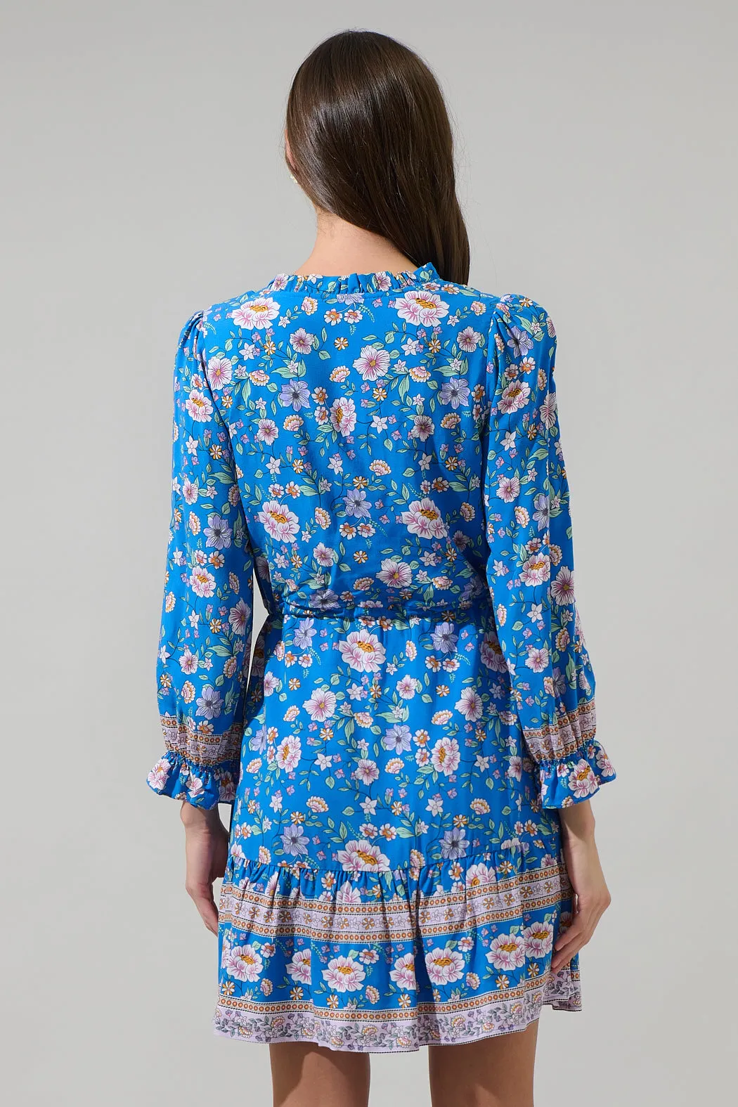 Tali Floral Maddy Button Up Mini Dress sold by Sugarlips product image thumbnail 2