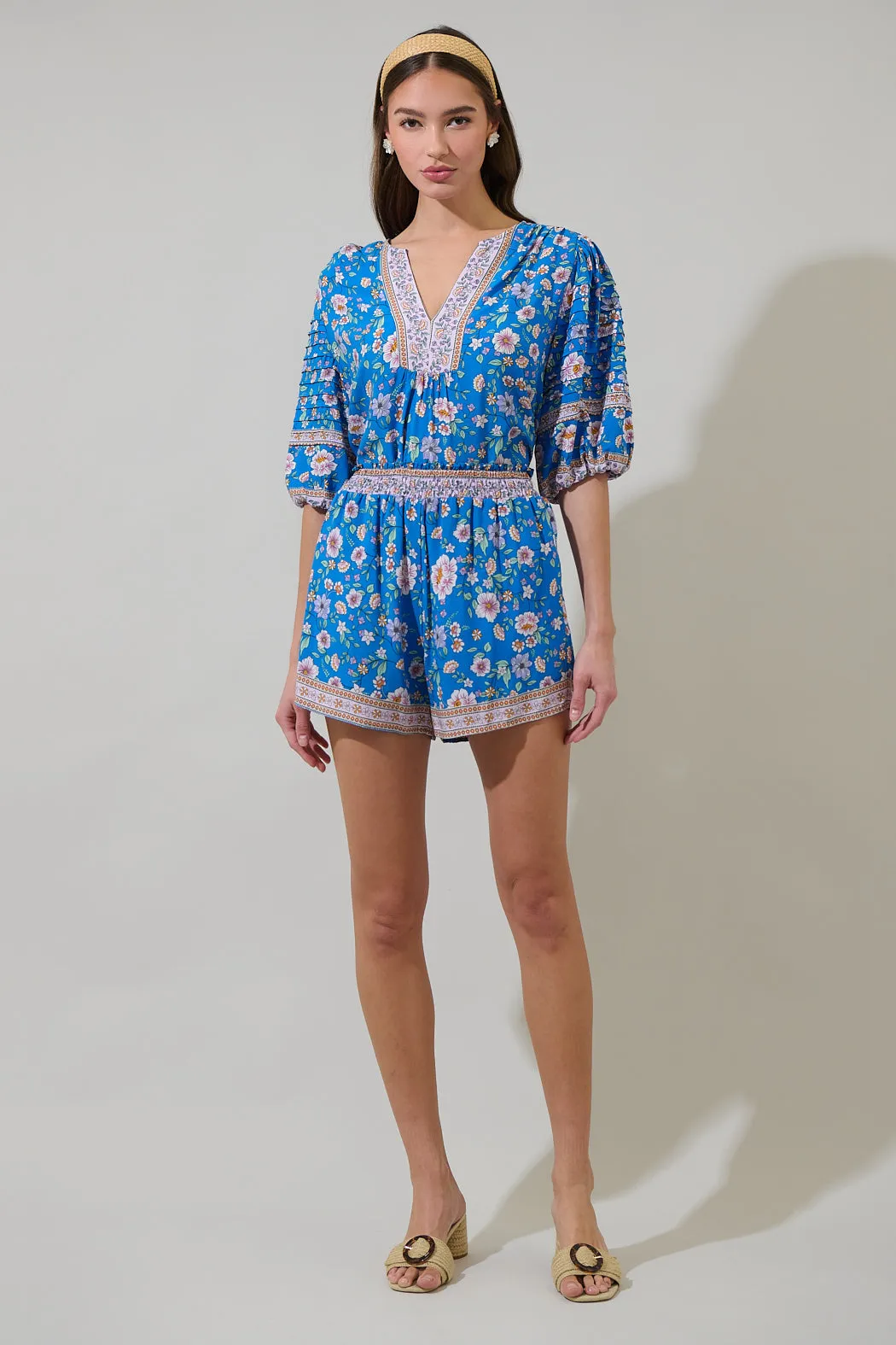 Tali Floral Cerry Pleated Top sold by Sugarlips product image thumbnail 4