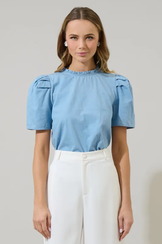 Haysville Veronica Puff Sleeve Blouse sold by Sugarlips