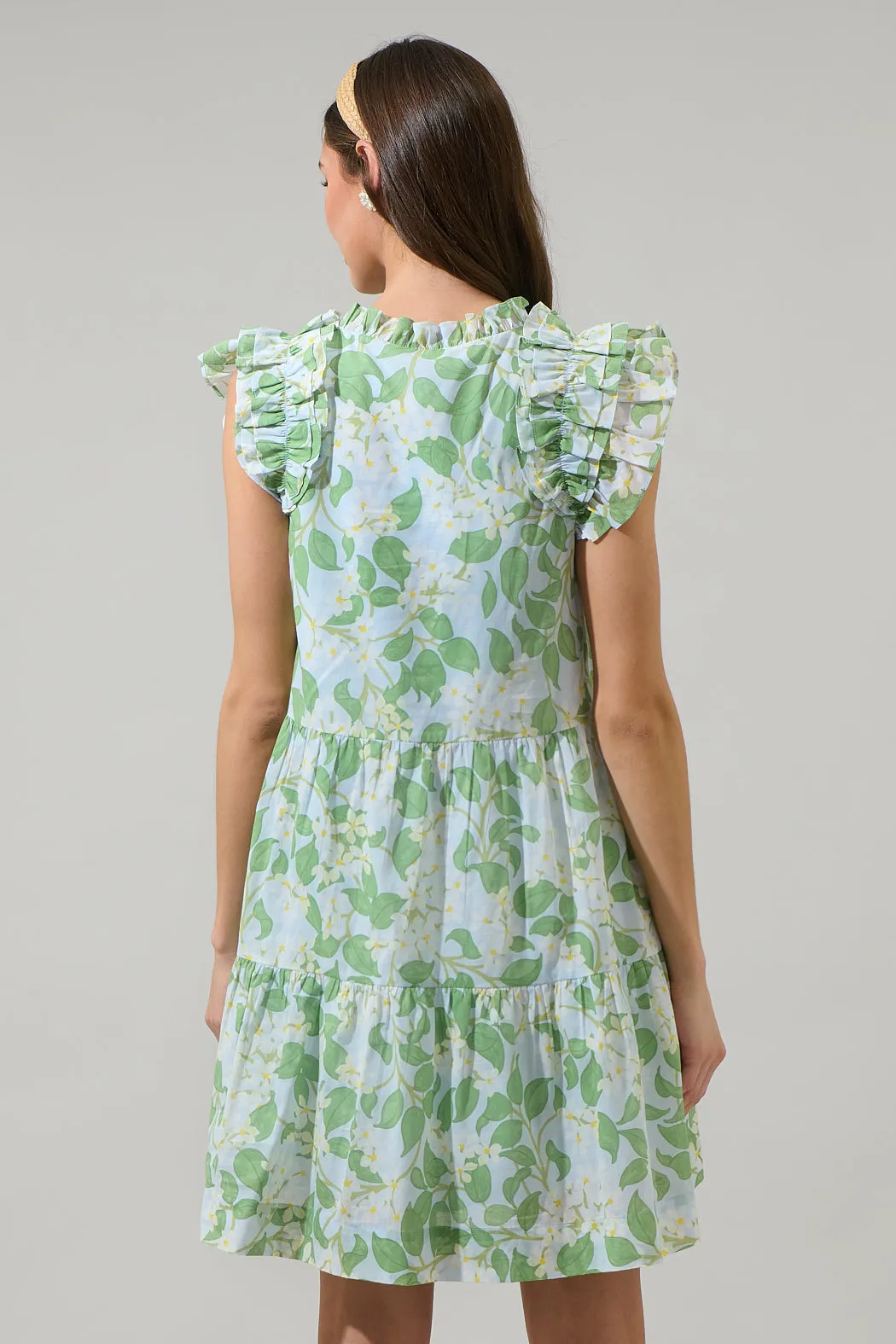 Kiany Floral Marlan Ruffle Midi Dress sold by Sugarlips product image thumbnail 2