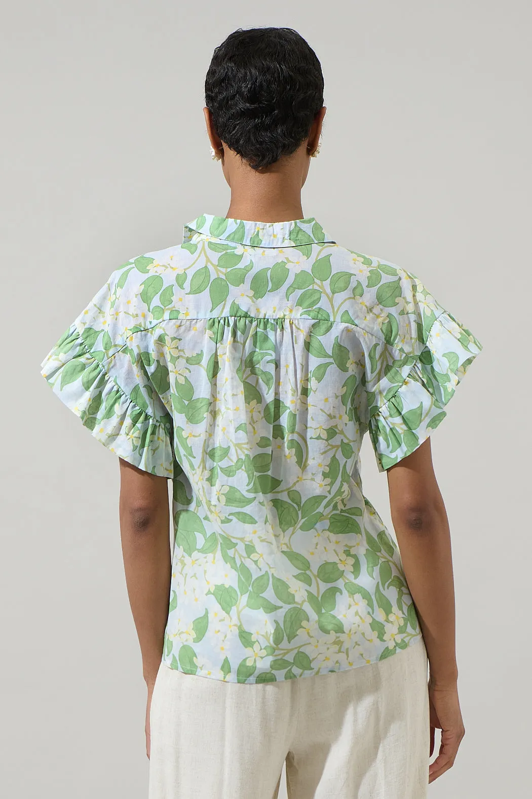 Kiany Floral Ina Button Up Top sold by Sugarlips product image thumbnail 3