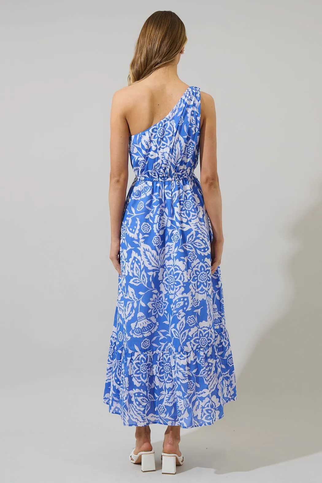 Marny Floral Elya One Shoulder Maxi Dress sold by Sugarlips product image thumbnail 2