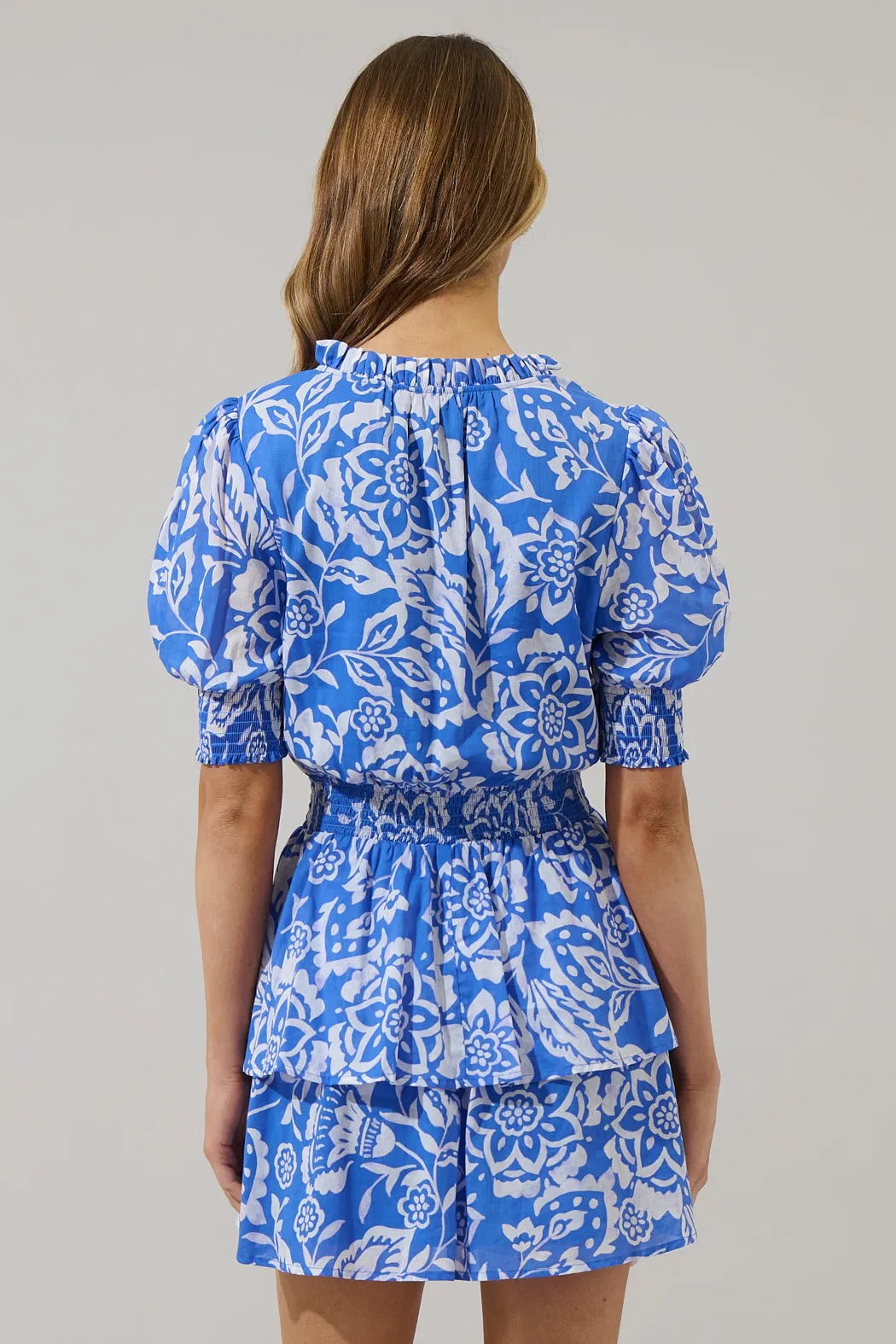 Marny Floral Rai Ruffle Mini Dress sold by Sugarlips product image thumbnail 2