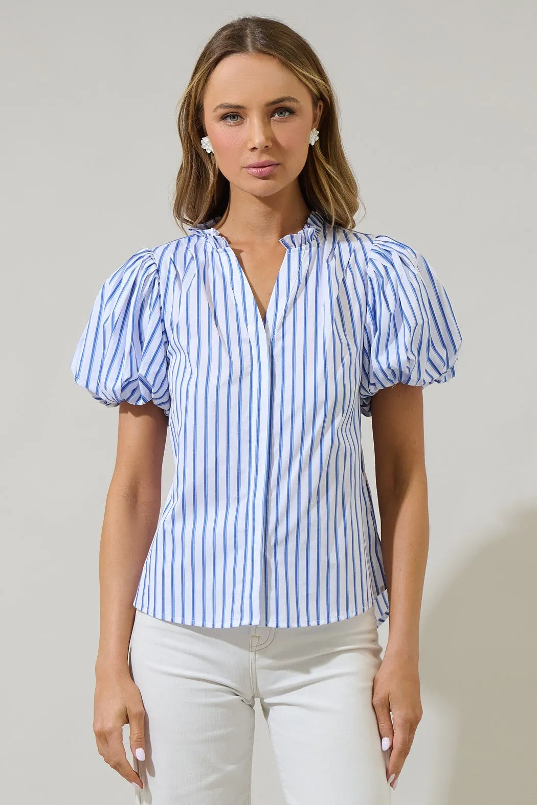 Fannie Striped Jayla Button Down Top sold by Sugarlips product image thumbnail 5