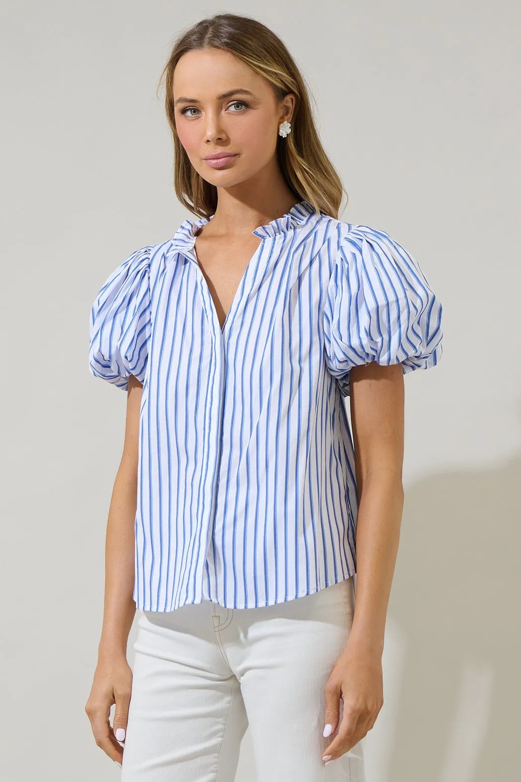 Fannie Striped Jayla Button Down Top sold by Sugarlips product image thumbnail 3