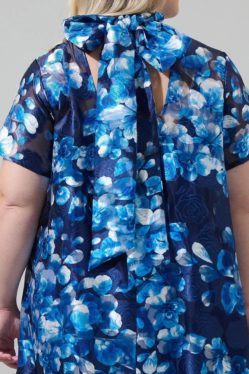 Abay Floral Dime Organza Maxi Dress Curve sold by Sugarlips product image thumbnail 5