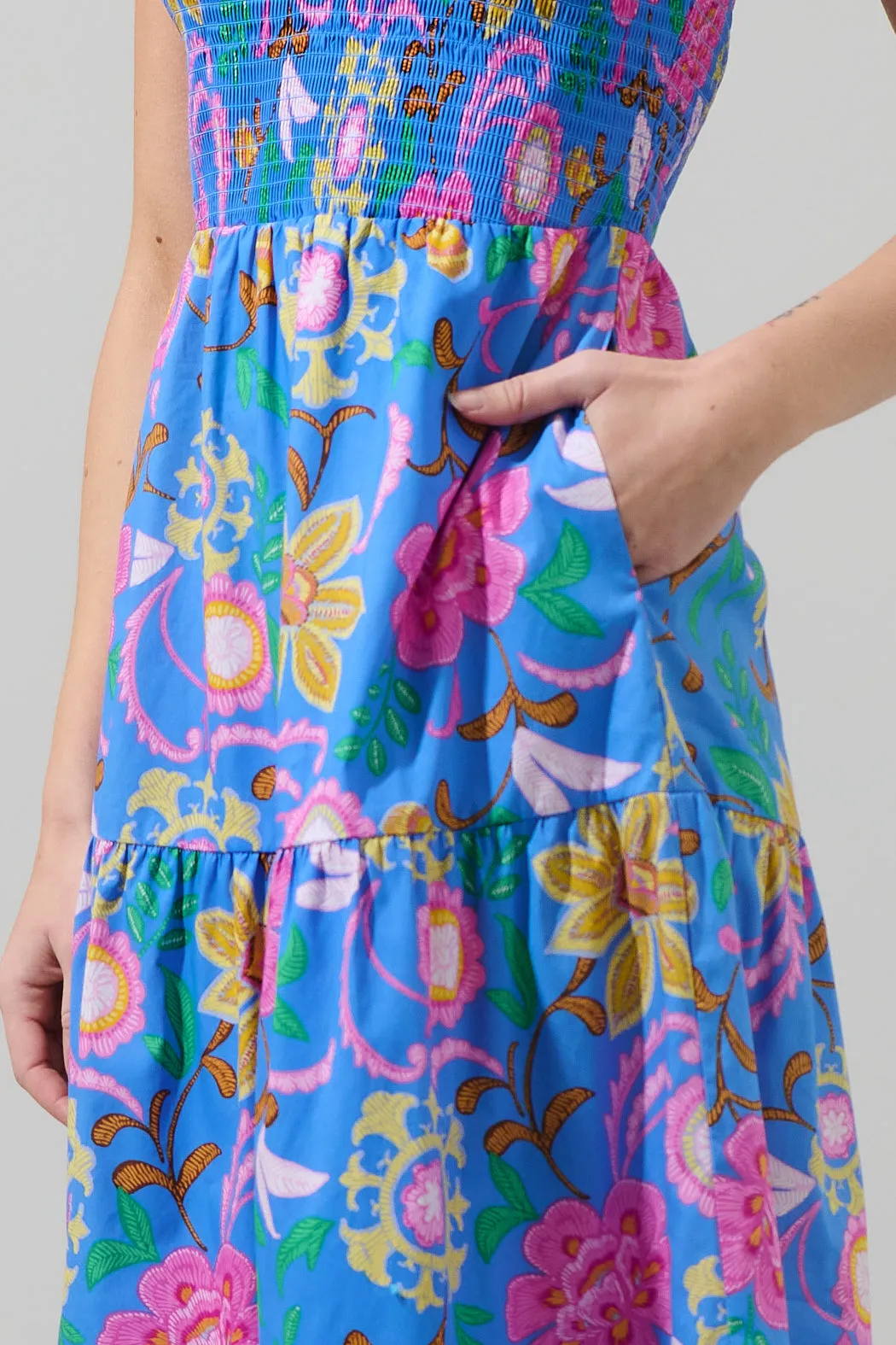 Faro Floral Sunfire Tiered Midi Dress sold by Sugarlips product image thumbnail 4