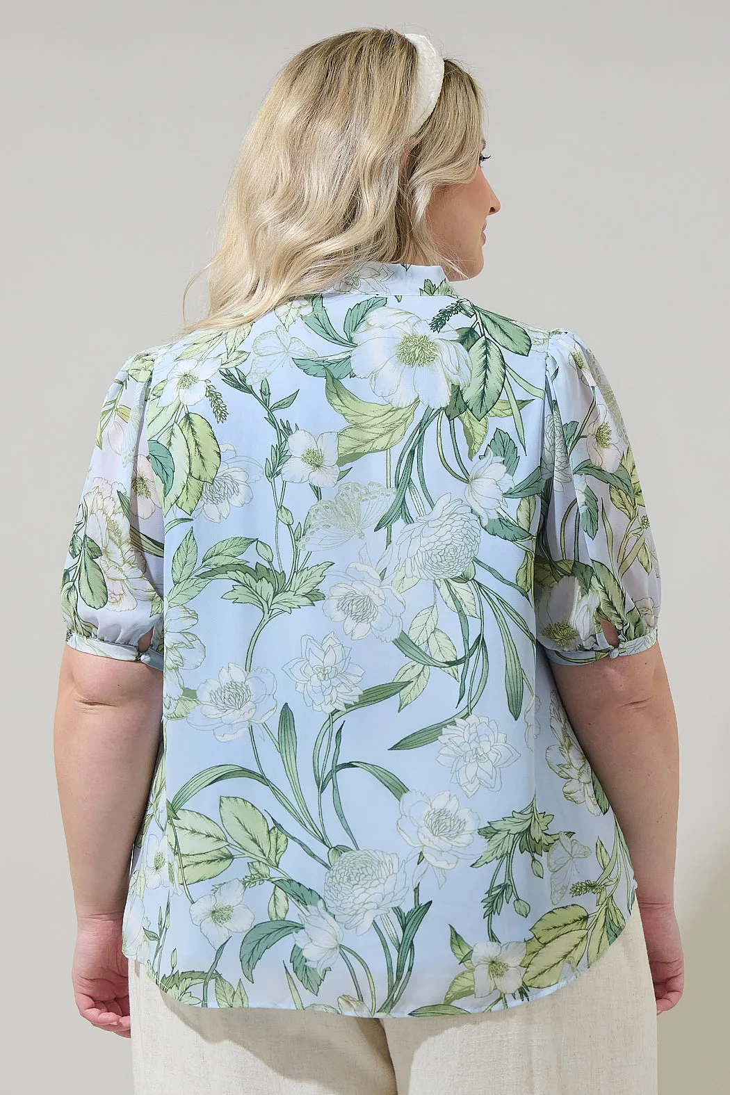 Serenade Bloom Rayna Bow Blouse Curve sold by Sugarlips product image thumbnail 2