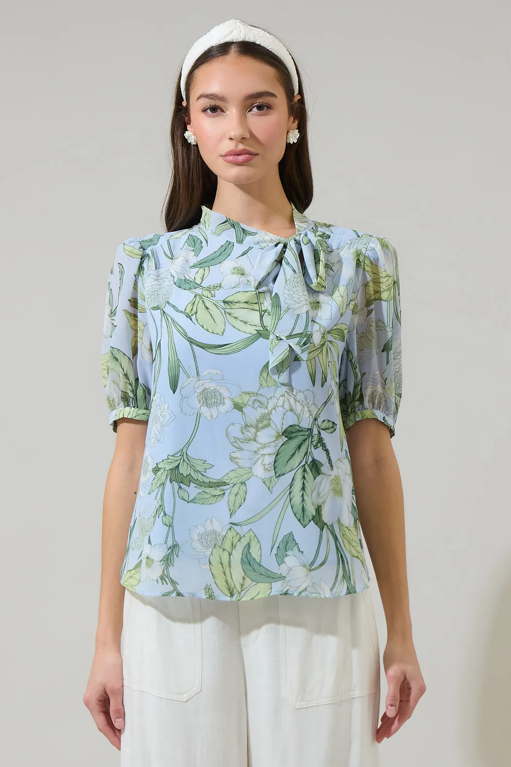 Serenade Bloom Rayna Bow Blouse sold by Sugarlips product image thumbnail 5