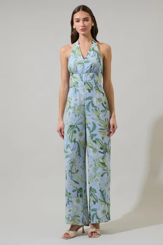 Serenade Bloom Trinidad Halter Jumpsuit made by Sugarlips