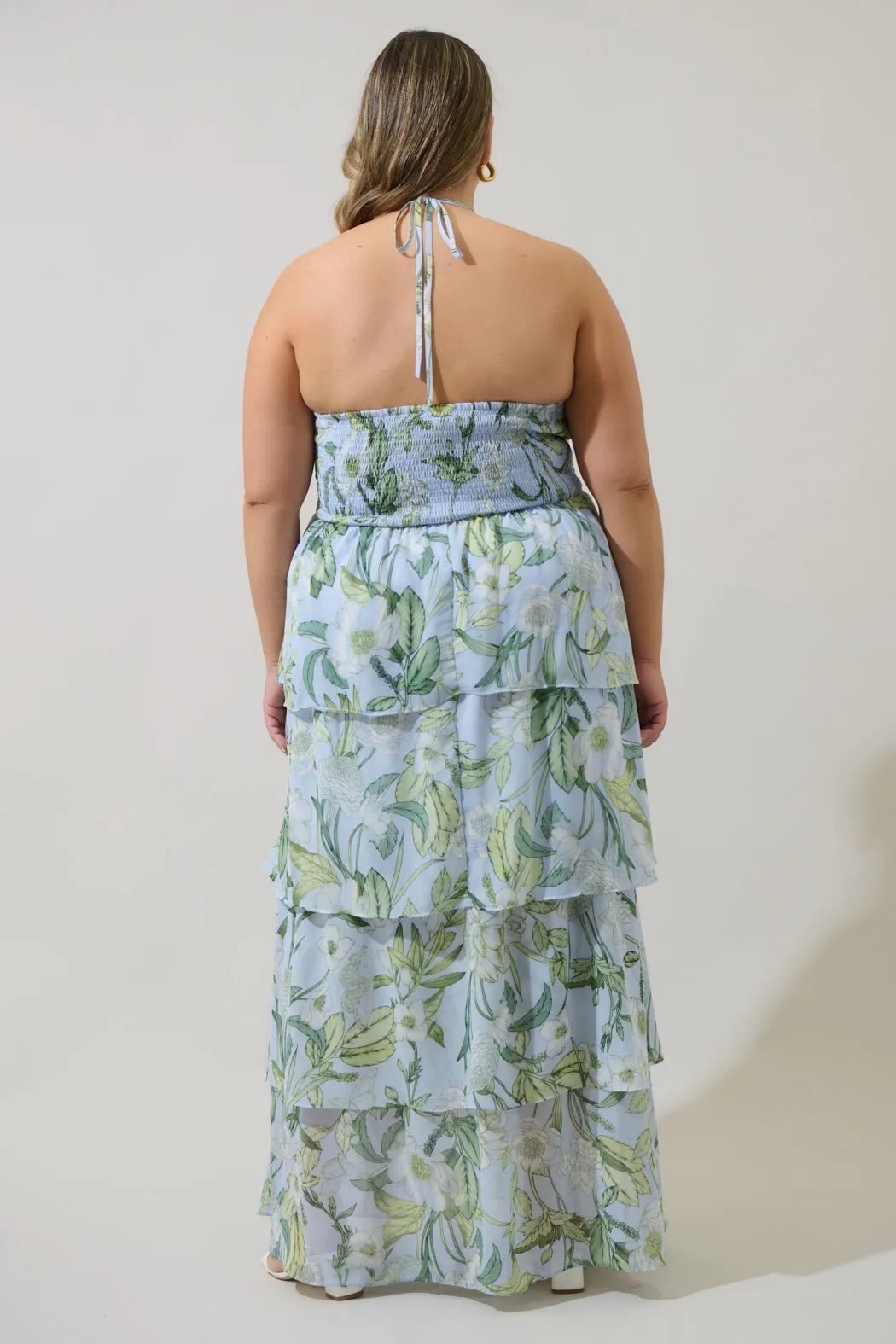 Serenade Bloom Seana Tiered Maxi Dress Curve sold by Sugarlips product image thumbnail 2