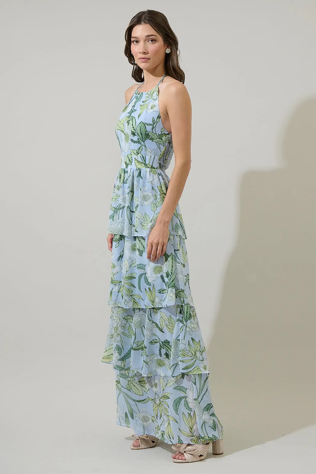 Serenade Bloom Seana Tiered Maxi Dress sold by Sugarlips product image thumbnail 3