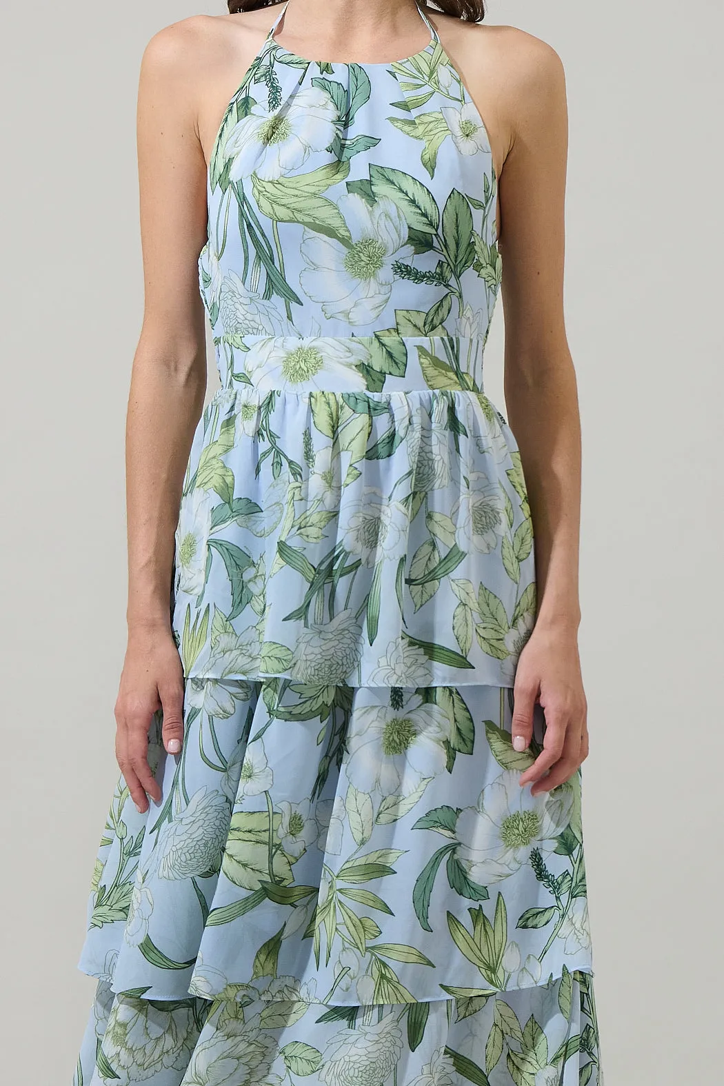 Serenade Bloom Seana Tiered Maxi Dress sold by Sugarlips product image thumbnail 4