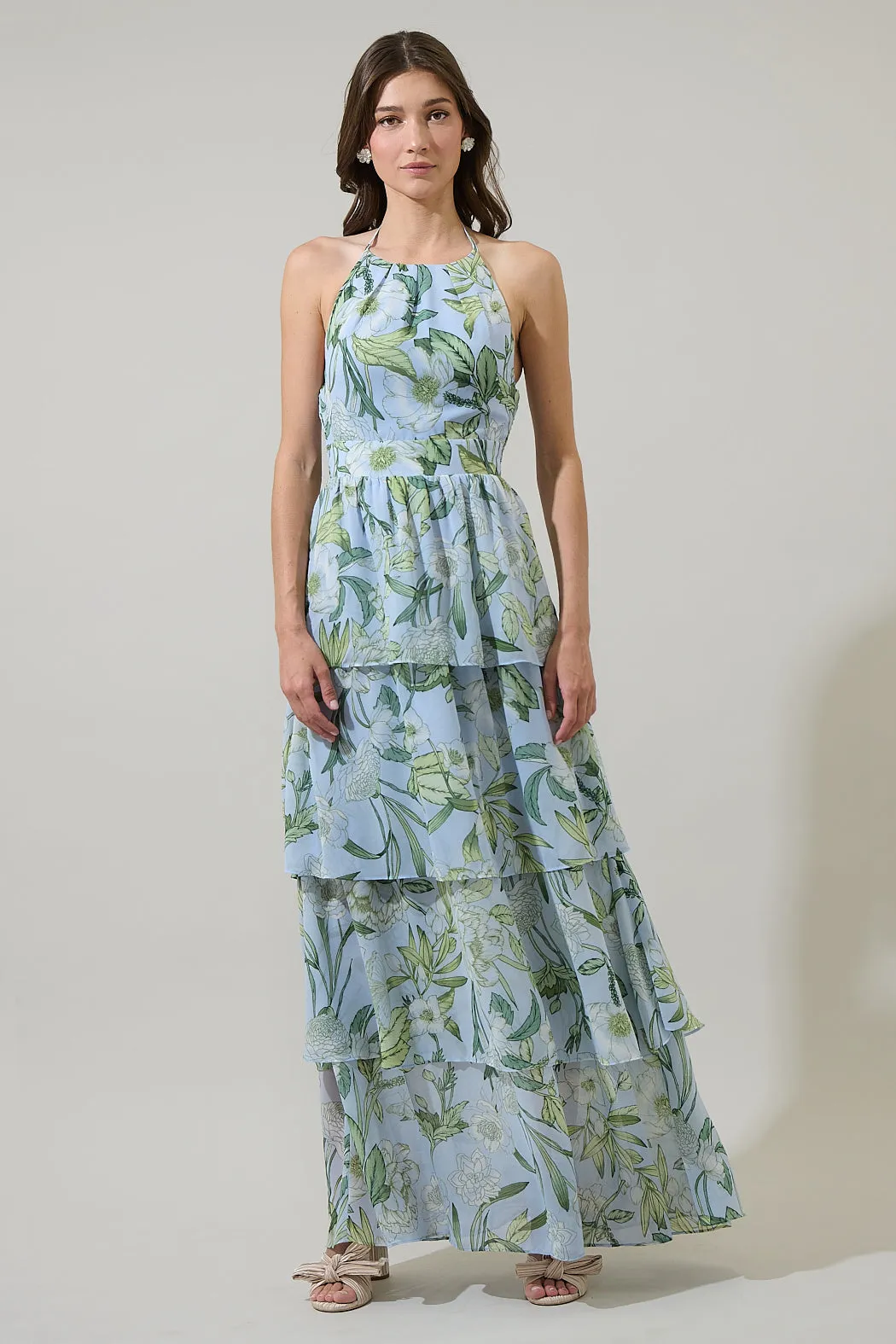Serenade Bloom Seana Tiered Maxi Dress sold by Sugarlips