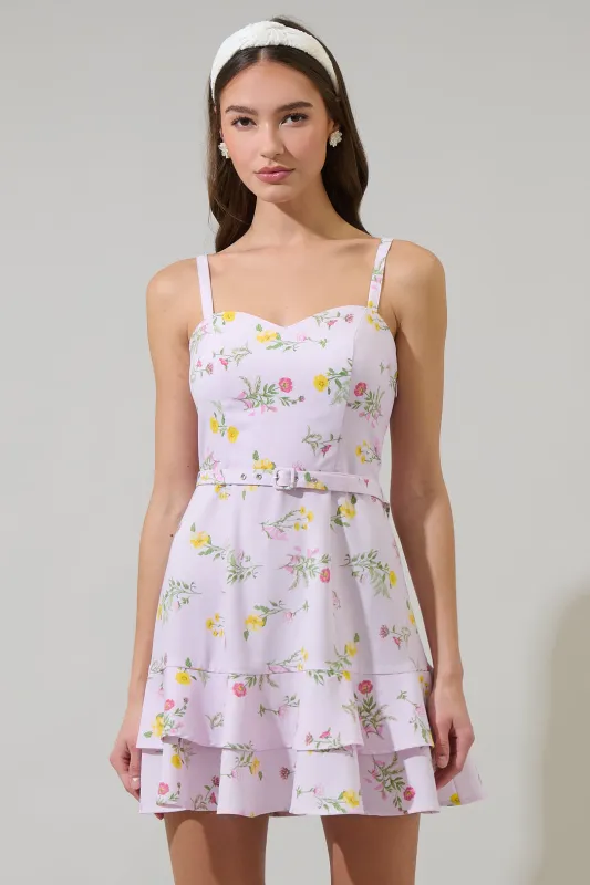 Margote Floral Mel Ruffle Mini Dress sold by Sugarlips