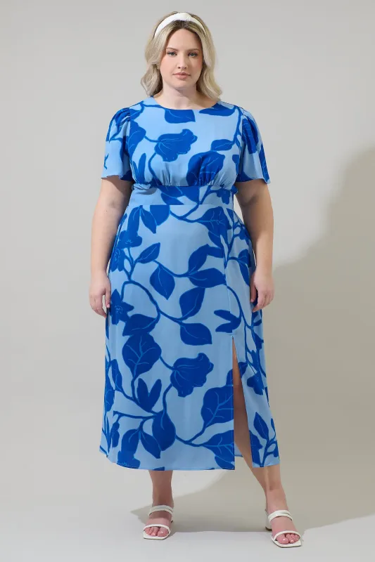Ariya Garden Bloom Midi Dress Curve sold by Sugarlips