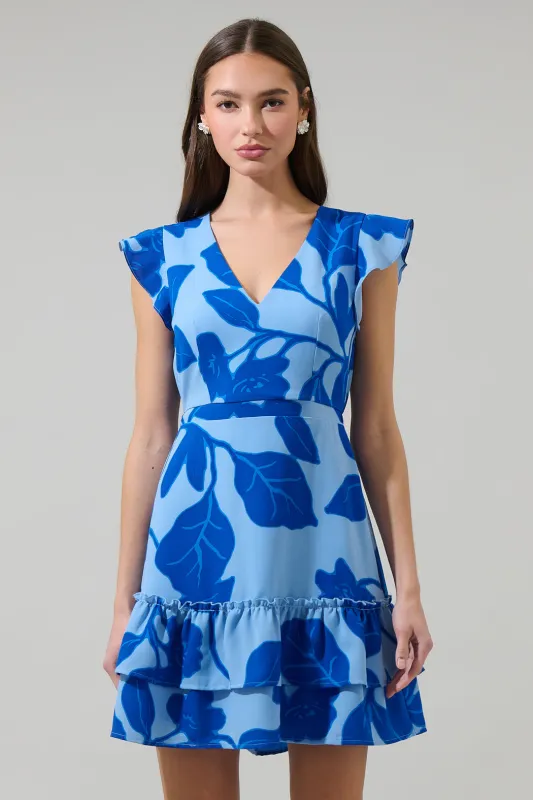 Ariya Garden Tiered Ruffle Mini Dress sold by Sugarlips