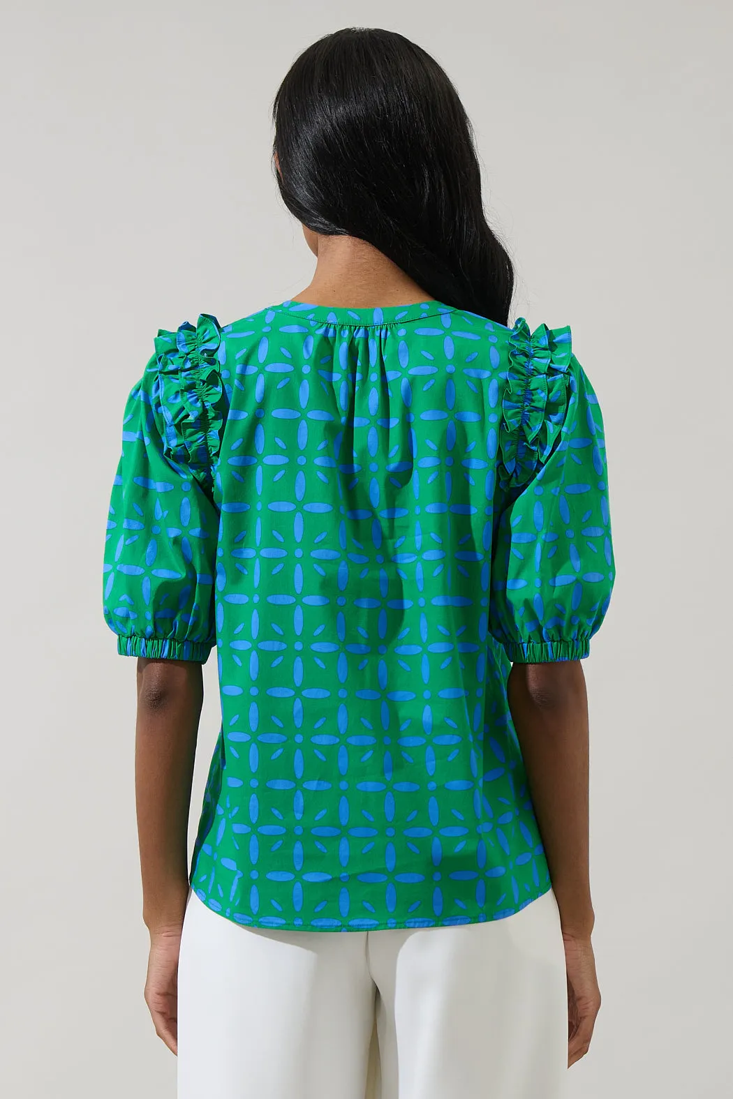 Prism Play Hazel Noche Tie Neck Blouse sold by Sugarlips product image thumbnail 2