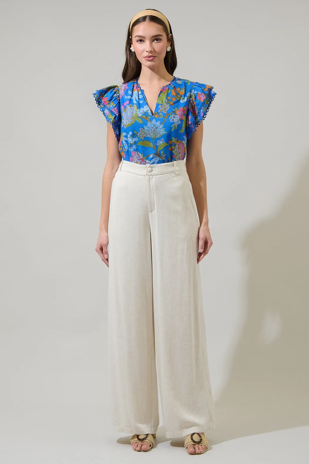 Sunlit Floral Ema Ruffle Top sold by Sugarlips product image thumbnail 4