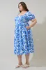 Carli Floral Alessi Puff Sleeve Midi Dress Curve sold by Sugarlips