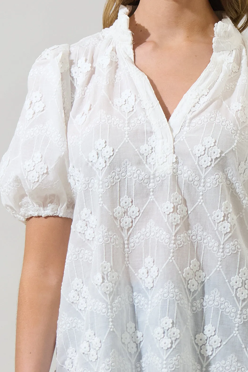 Joicy Embroidered Close to You Split Neck Top sold by Sugarlips product image thumbnail 5