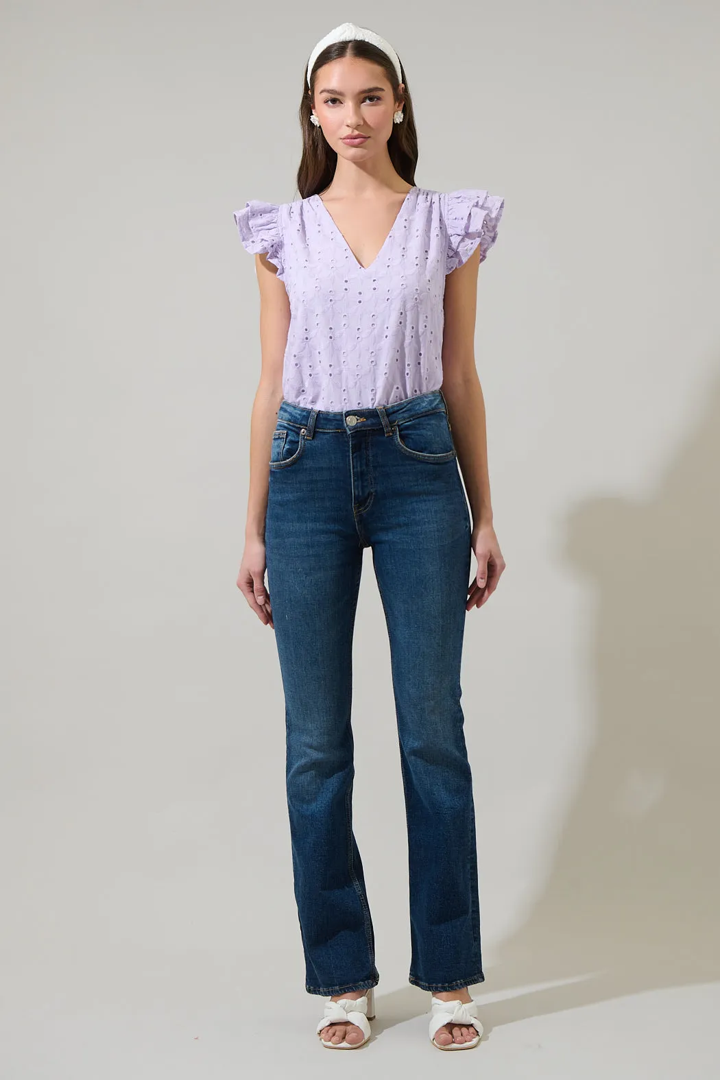 Hayley Eyelet Seni Ruffle Top sold by Sugarlips product image thumbnail 4