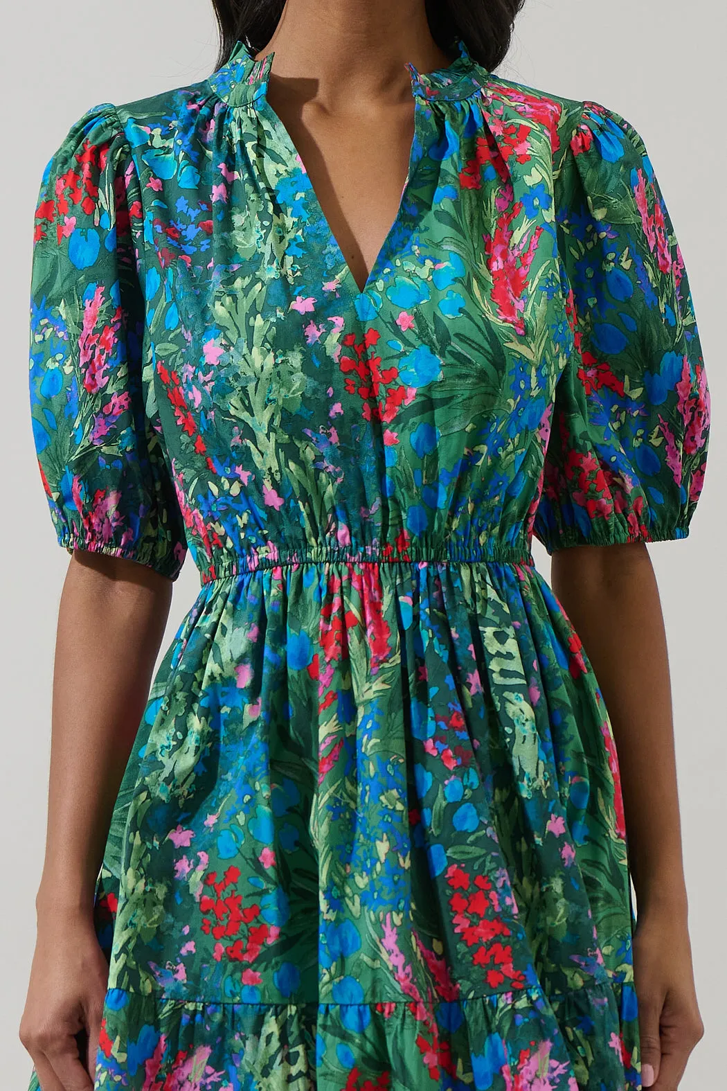 Devin Floral Marissa Mini Poplin Dress sold by Sugarlips product image thumbnail 5