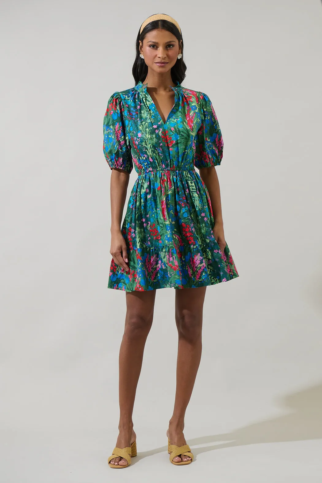 Devin Floral Marissa Mini Poplin Dress sold by Sugarlips product image thumbnail 4