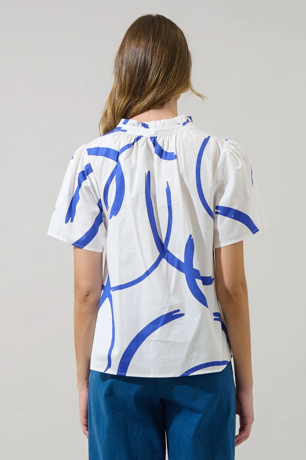 Dorma Strokes Reva Split Neck Top sold by Sugarlips product image thumbnail 2