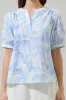 Poly Leaf Neli Split Neck Top sold by Sugarlips