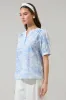 Poly Leaf Neli Split Neck Top sold by Sugarlips