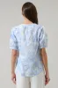 Poly Leaf Neli Split Neck Top sold by Sugarlips