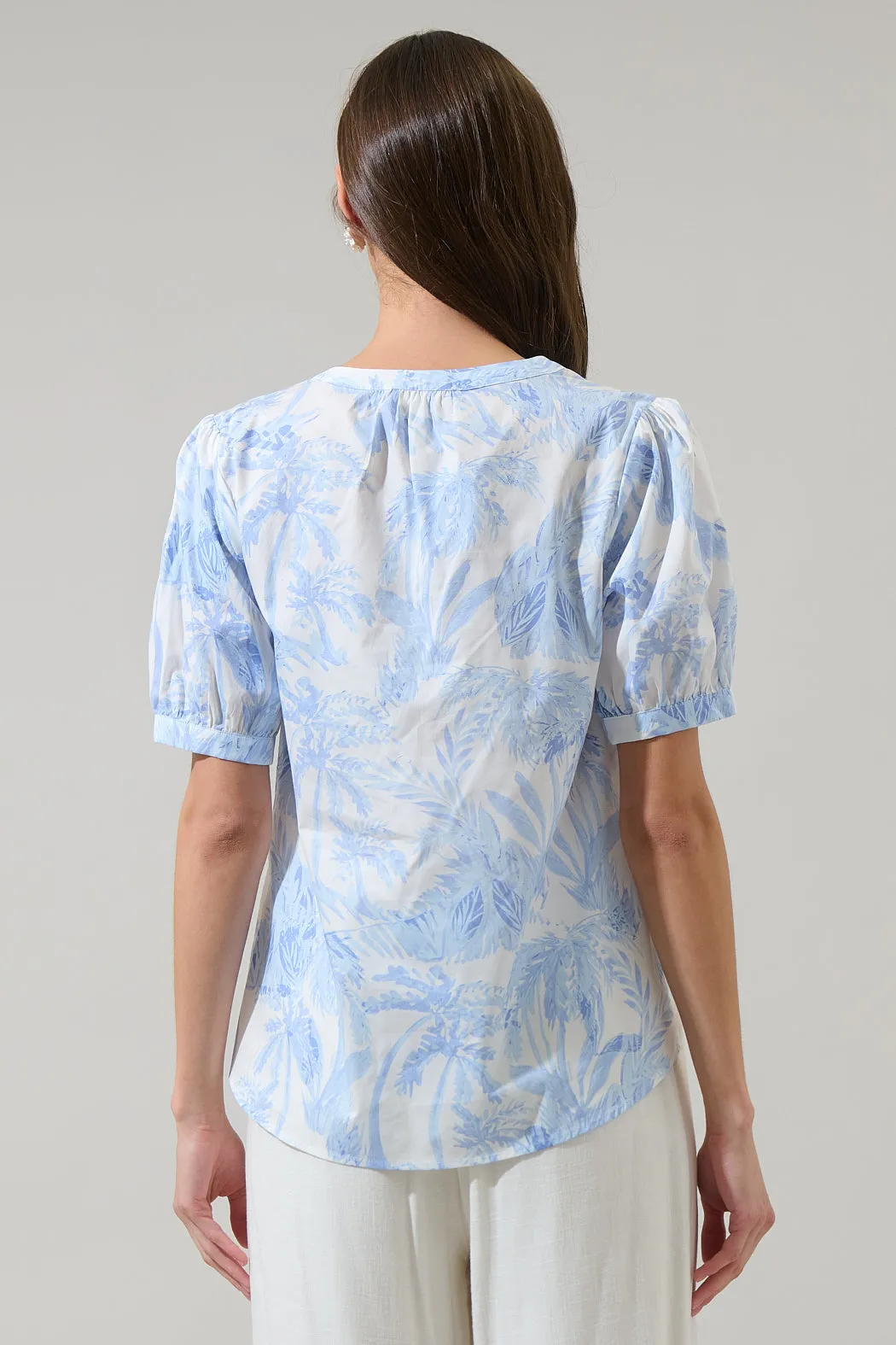 Poly Leaf Neli Split Neck Top sold by Sugarlips product image thumbnail 2