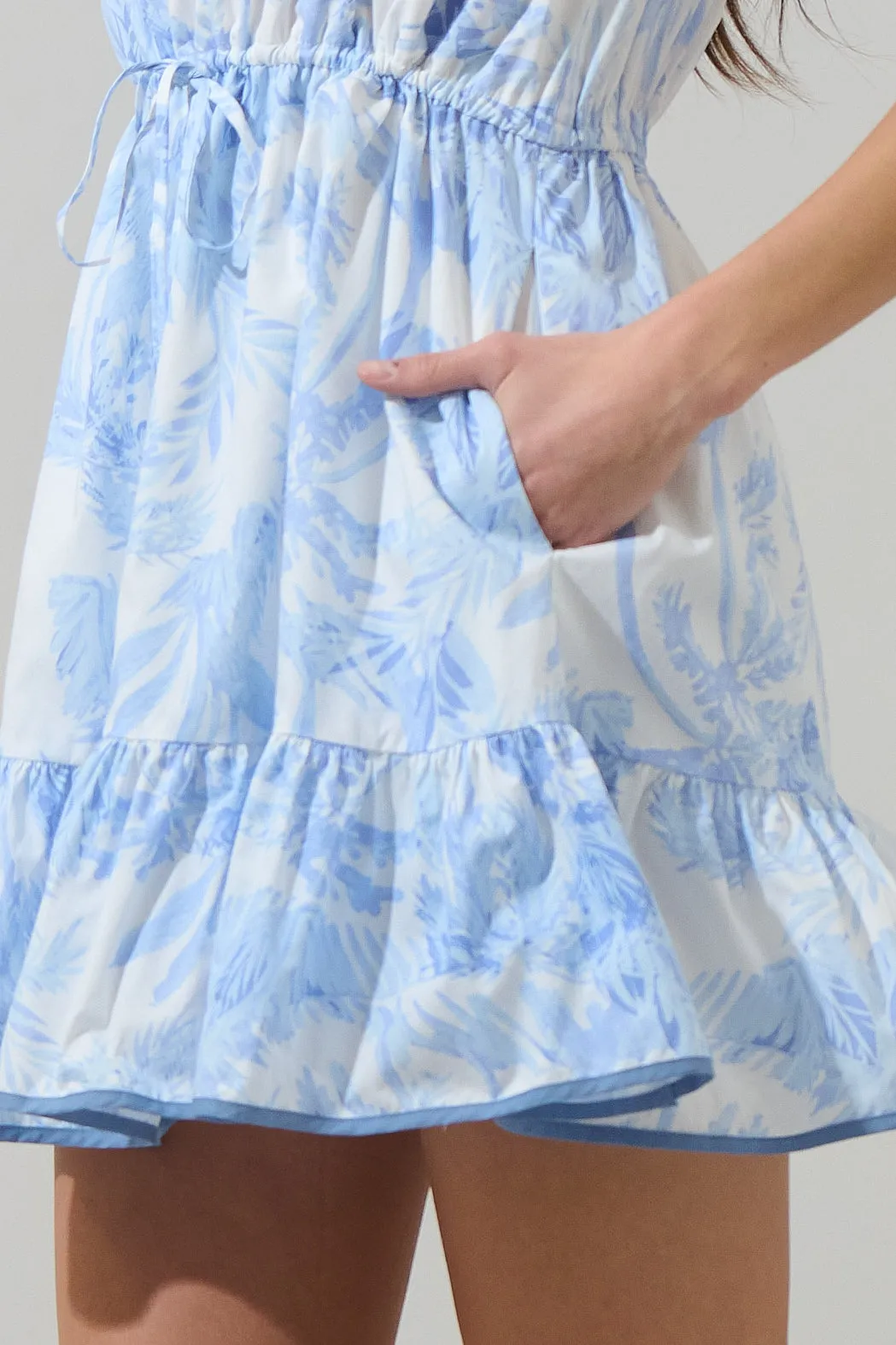 Poly Leaf Alina Ruffle Shift Mini Dress sold by Sugarlips product image thumbnail 5