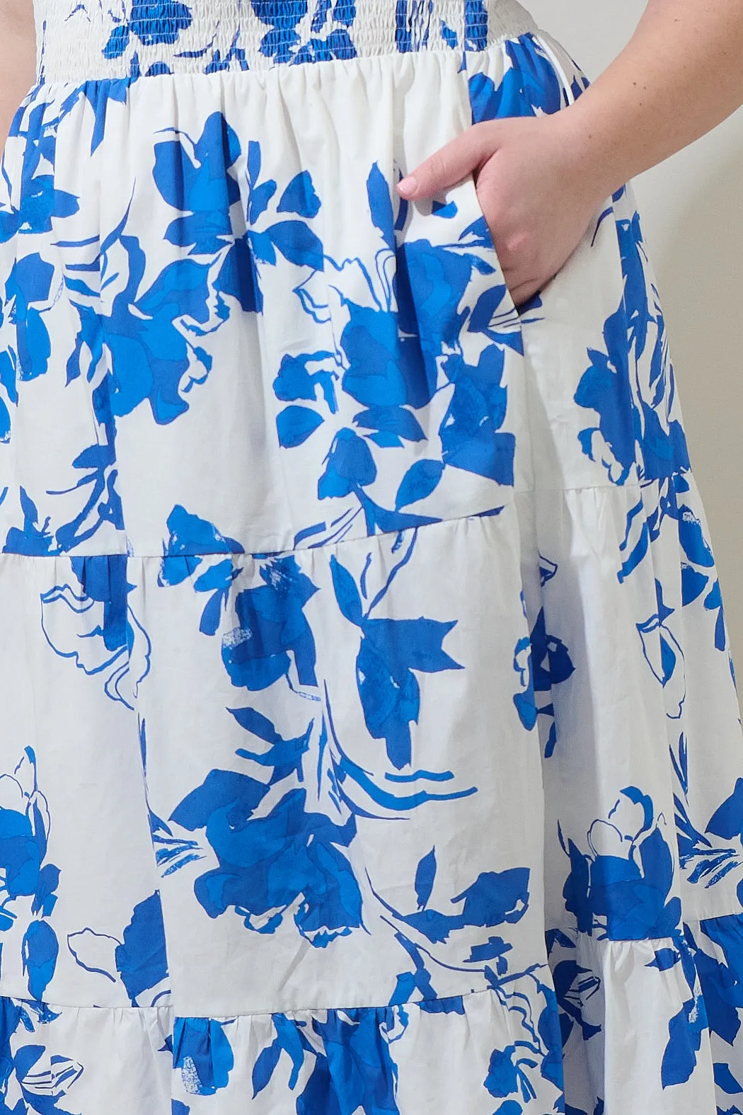 Aby Floral Hacienda Puff Sleeve Midi Dress Curve sold by Sugarlips product image thumbnail 4