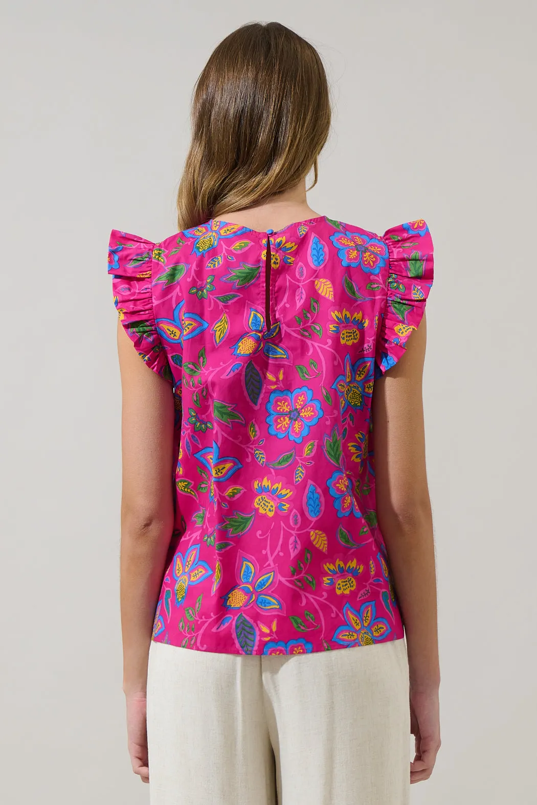 Signy Floral Tisha Smocked Ruffle Top sold by Sugarlips product image thumbnail 2