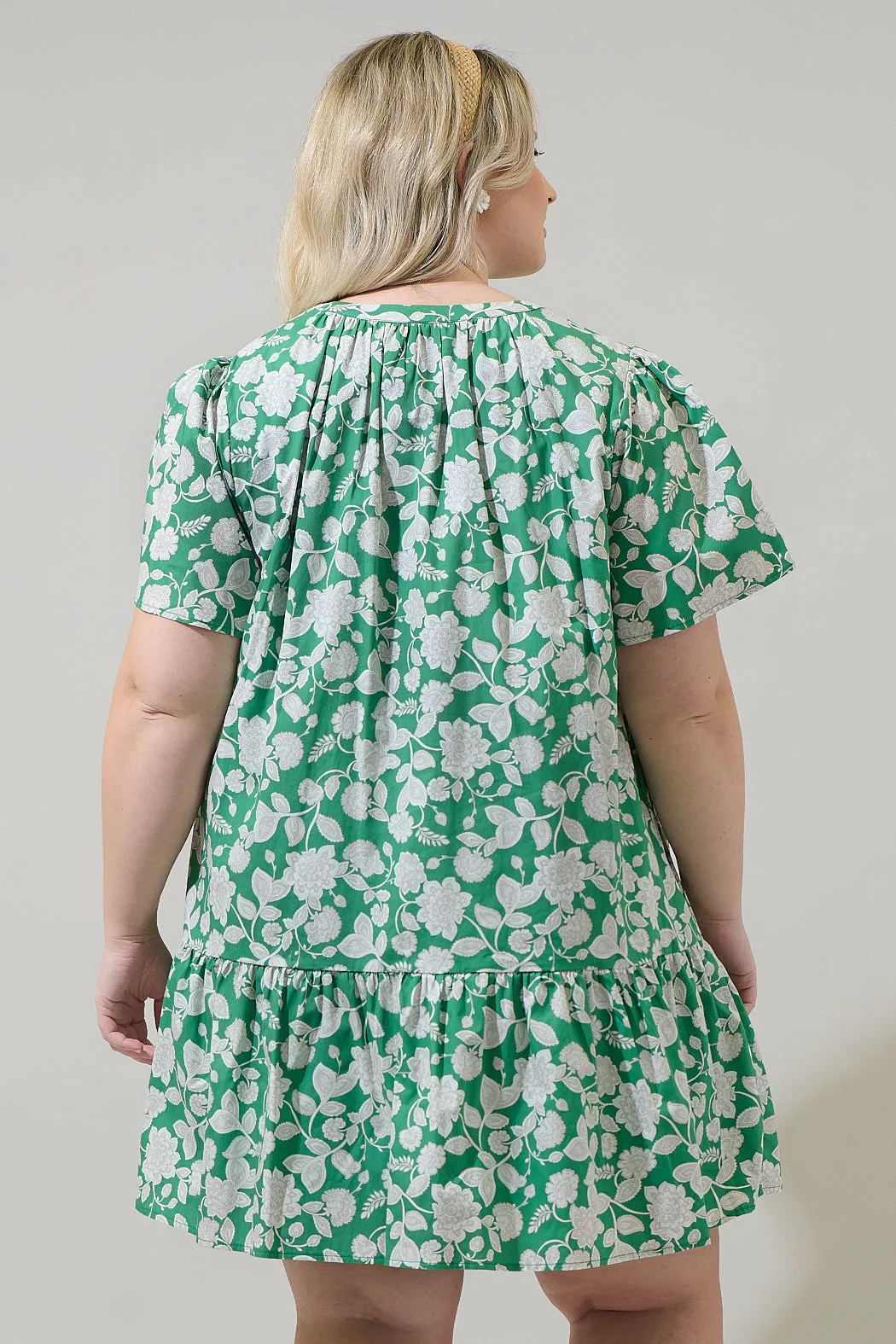 Baxley Floral Azari Shift Mini Dress Curve sold by Sugarlips product image thumbnail 2