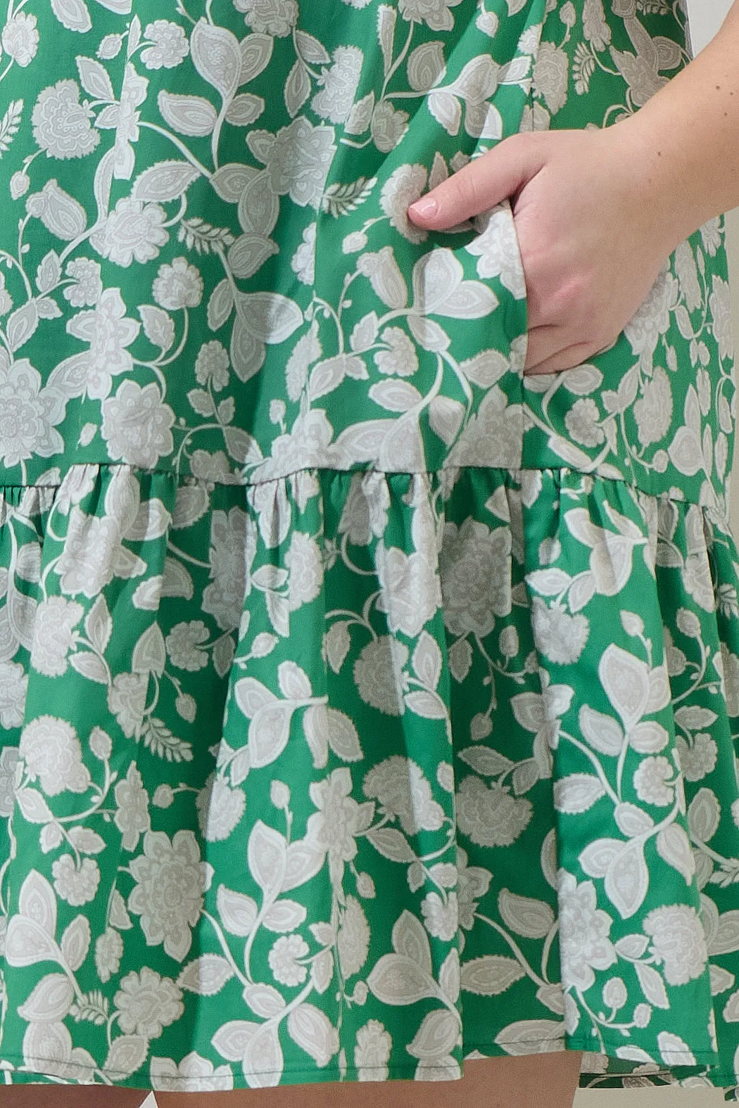 Baxley Floral Azari Shift Mini Dress Curve sold by Sugarlips product image thumbnail 5