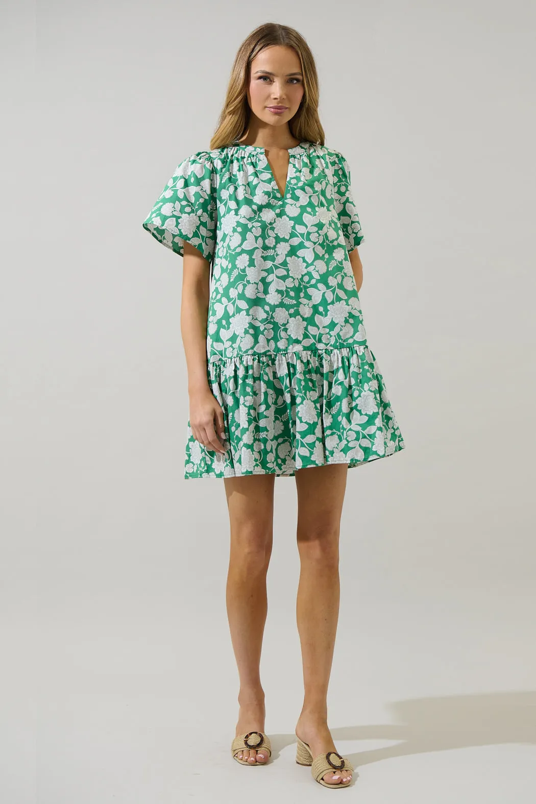 Baxley Floral Azari Shift Mini Dress sold by Sugarlips product image thumbnail 4