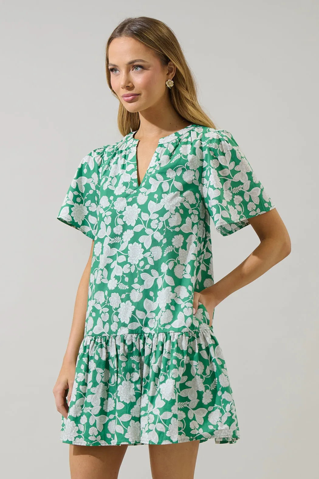 Baxley Floral Azari Shift Mini Dress sold by Sugarlips product image thumbnail 3