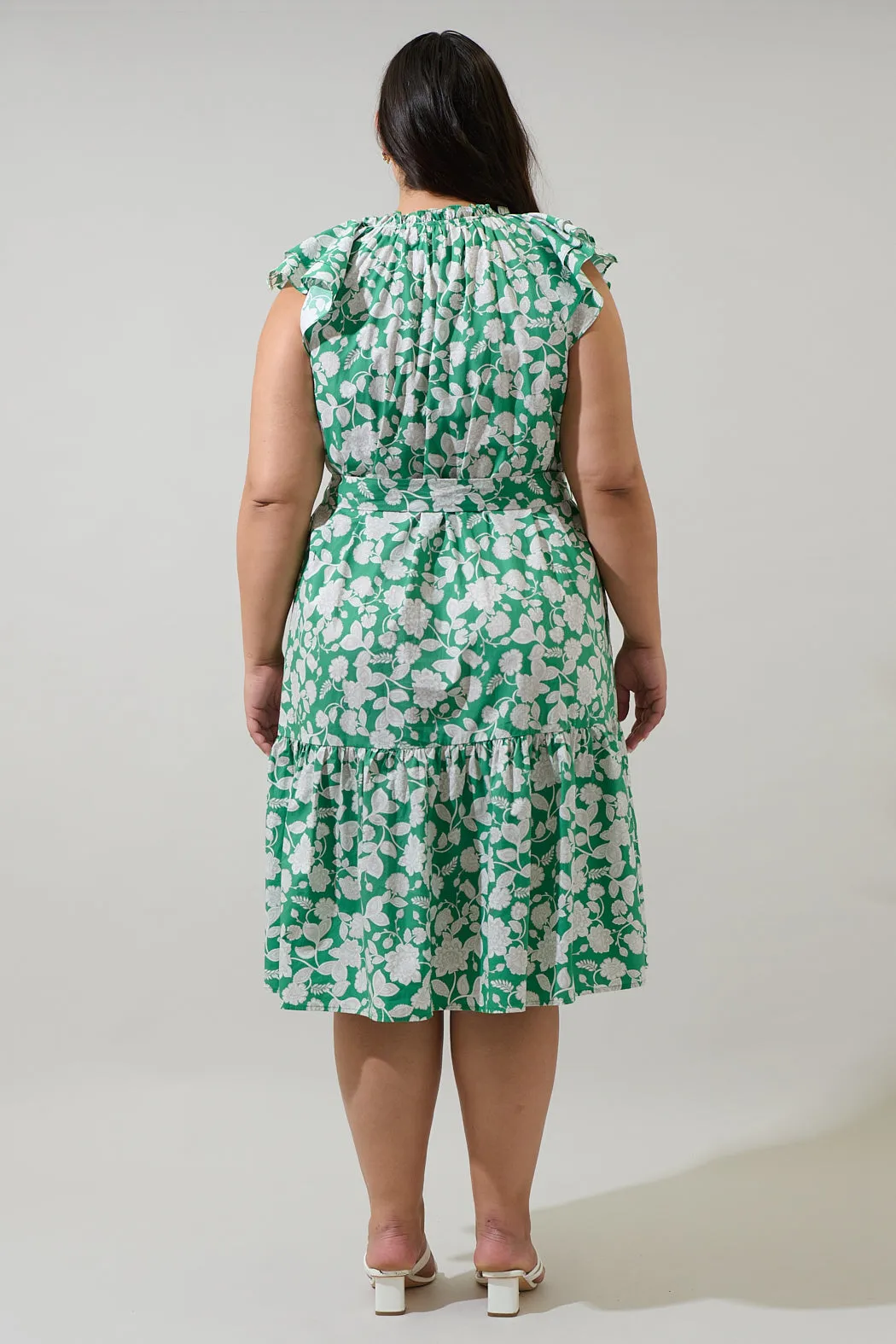 Baxley Floral Charlotte Button Midi Dress Curve sold by Sugarlips product image thumbnail 2