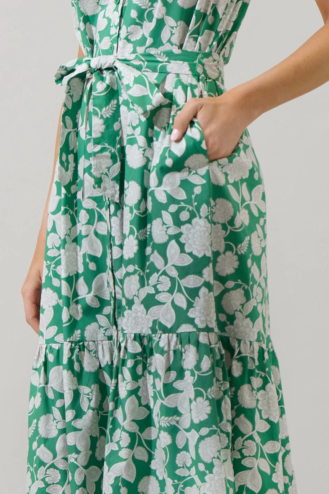 Baxley Floral Charlotte Button Midi Dress sold by Sugarlips product image thumbnail 4