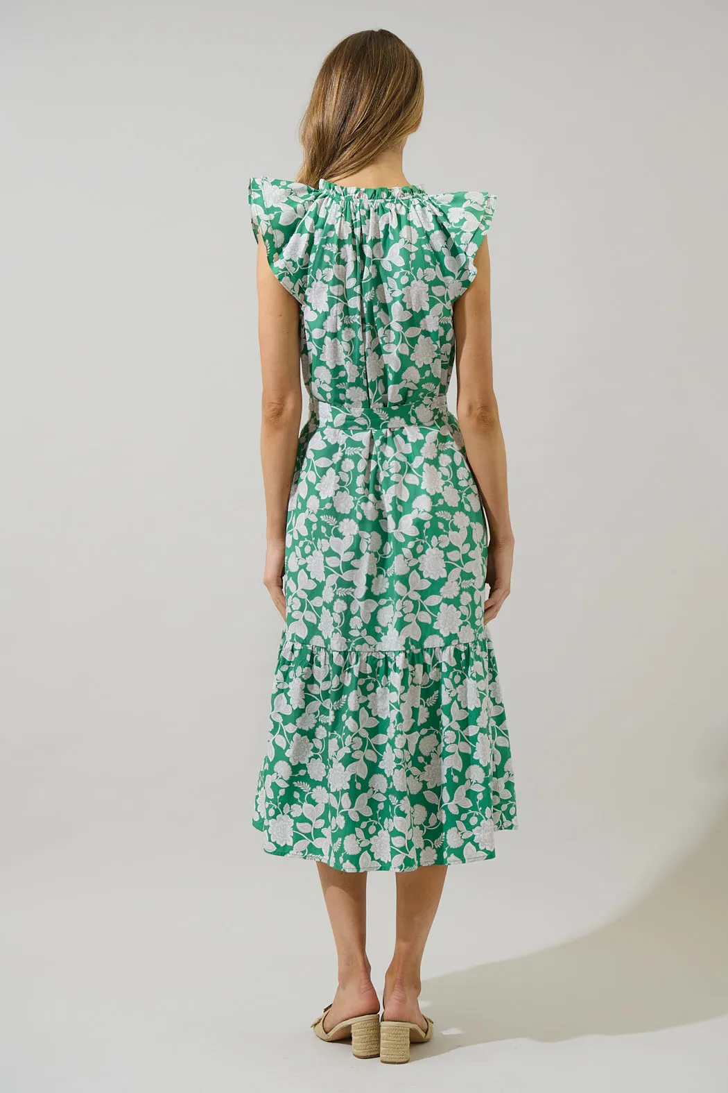 Baxley Floral Charlotte Button Midi Dress sold by Sugarlips product image thumbnail 2