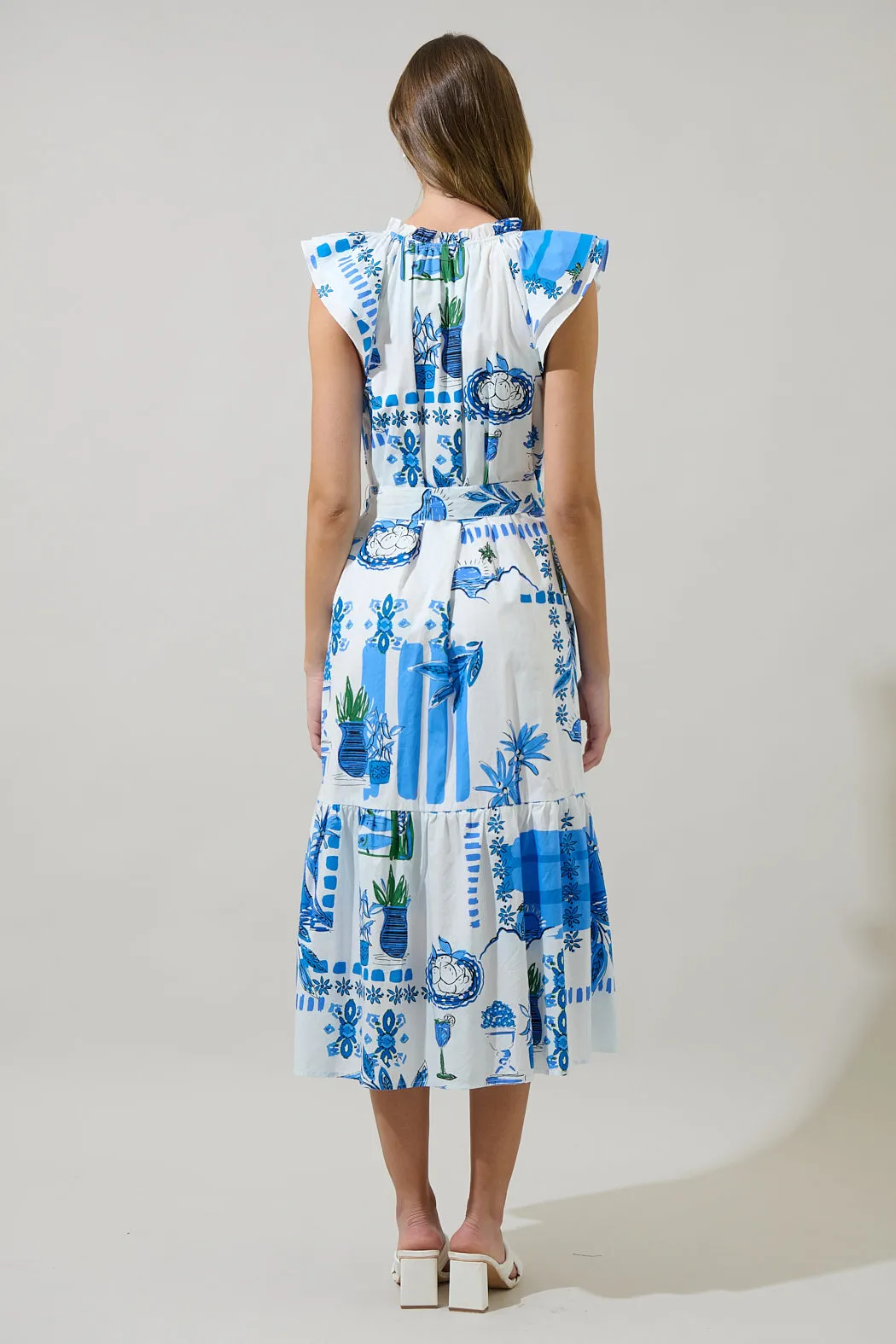 Sosy Postcard Charlotte Button Midi Dress sold by Sugarlips product image thumbnail 3