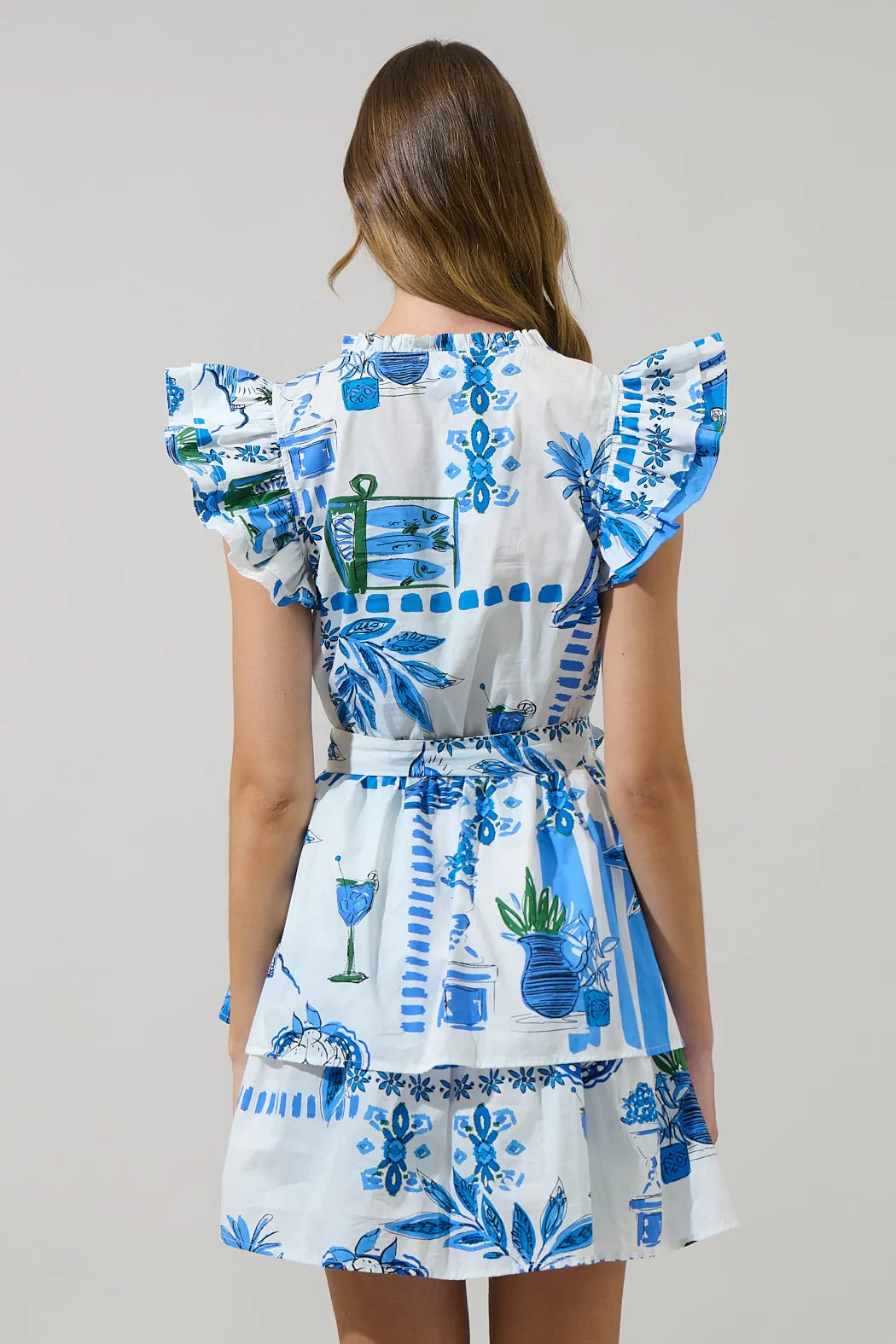 Sosy Postcard Marisol Tiered Mini Dress sold by Sugarlips product image thumbnail 2