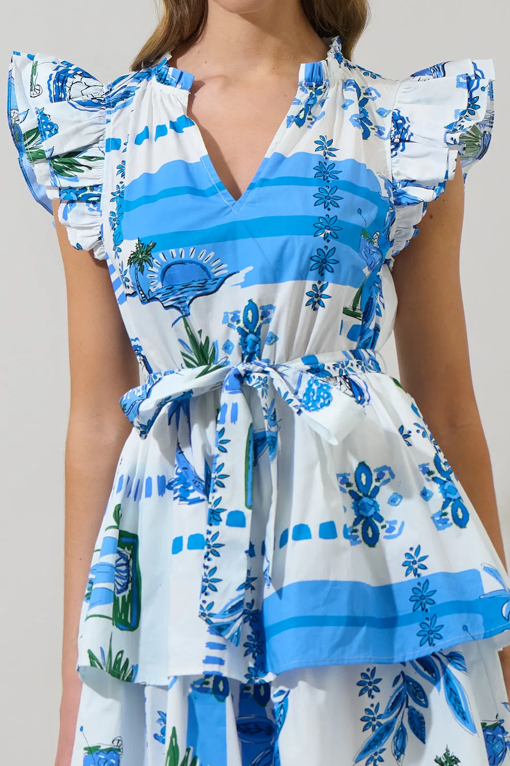 Sosy Postcard Marisol Tiered Mini Dress sold by Sugarlips product image thumbnail 5