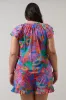 Cindal Floral Hita Ruffle Top Curve sold by Sugarlips
