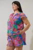Cindal Floral Hita Ruffle Top Curve sold by Sugarlips