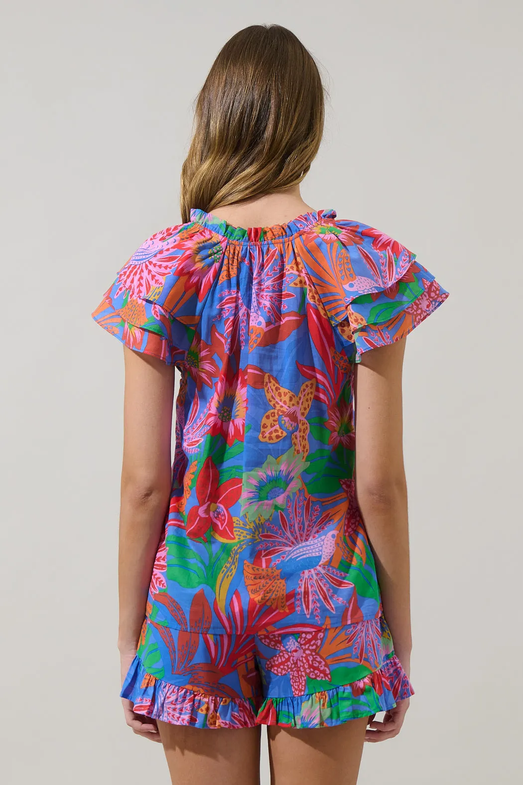 Cindal Floral Hita Ruffle Top sold by Sugarlips product image thumbnail 3