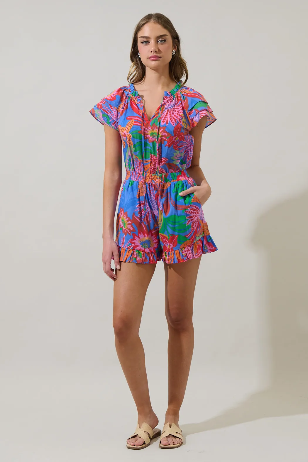 Cindal Floral Hita Ruffle Top sold by Sugarlips product image thumbnail 5